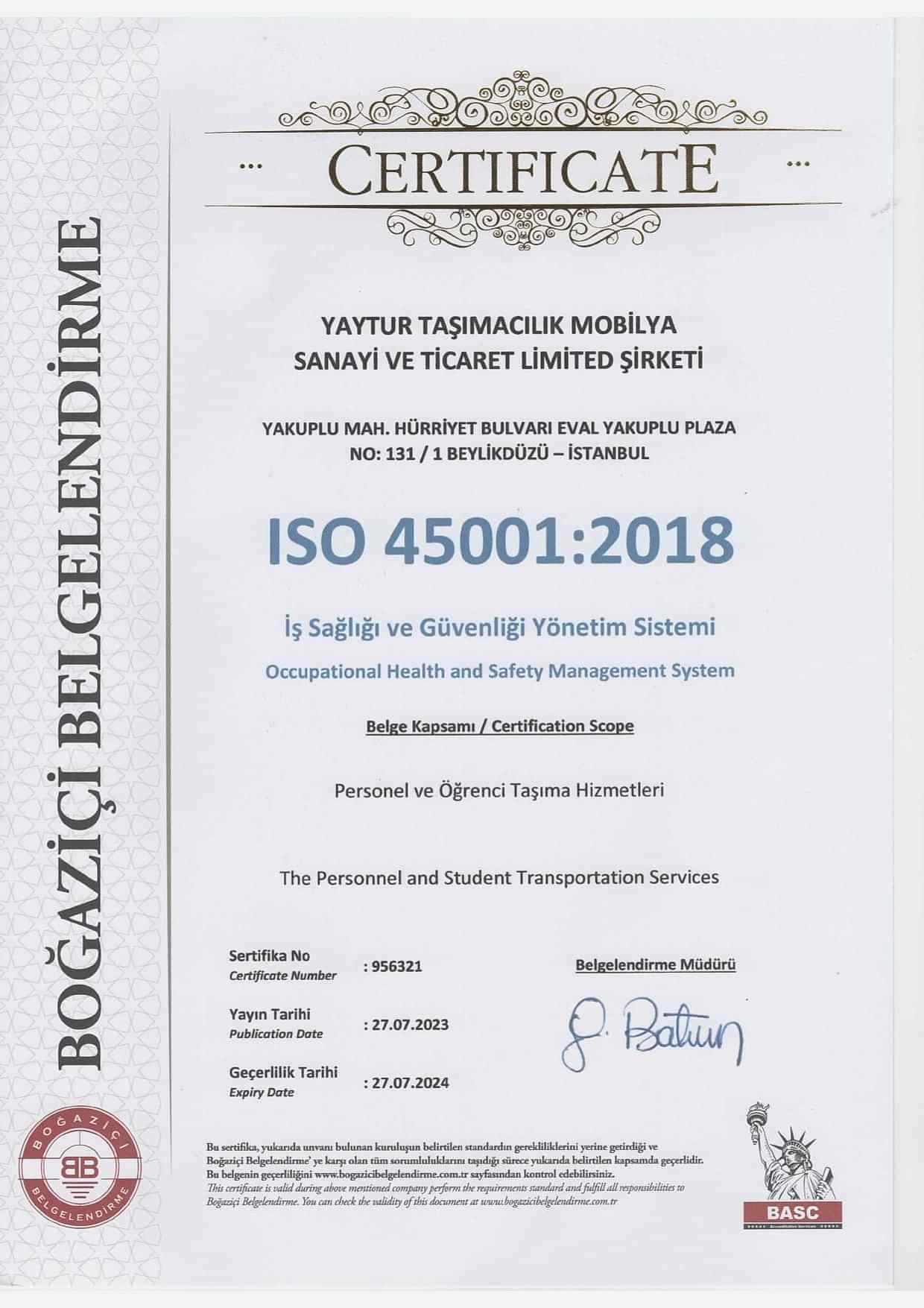 certificate