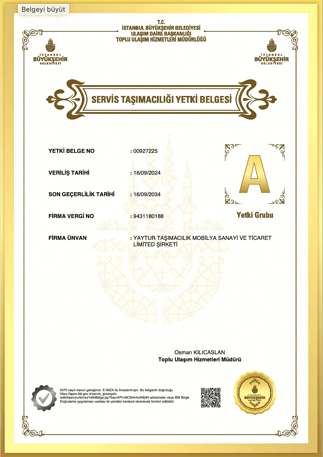 certificate